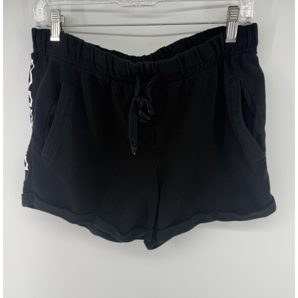 Victoria Secret Pink Large Black Shorts Women Fleece Loungewear